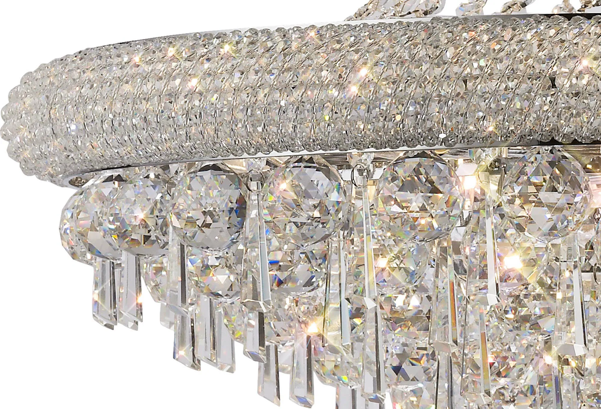 Alexandra Crystal Chandelier 18 Light (27kg) Polished Chrome IL31452  Diyas Alexandra Polished Chrome